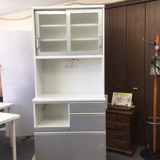 【CRAFT KOGA】食器棚 キッチンボード W90 ホワイト 日本製