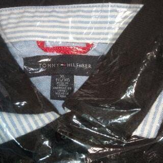 3激安❗美品❗TOMMY HILFIGER85バック刺繍ダメージ風タイプポロシャツXLの画像