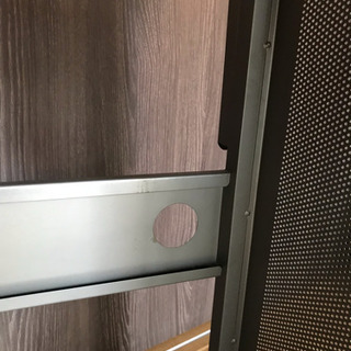 木目柄パソコンデスク パソコンラックの画像