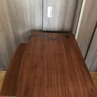 木目柄パソコンデスク パソコンラックの画像