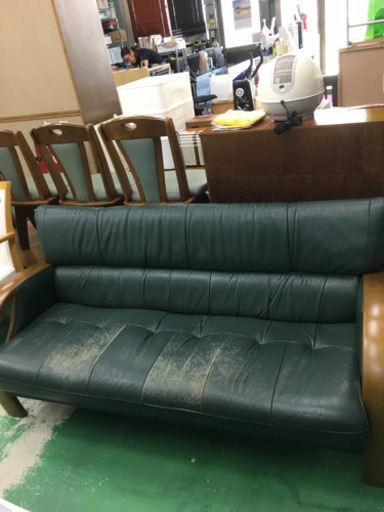 RH0973 【訳あり】　カリモク ３人掛けソファ
