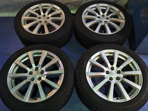 スバル純正【冬用/スタッドレス付き】 １７インチ　エクシーガ レガシィ純正 215/50R17 レガシィー【富山】PCD100 中古/4本