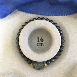 【新品】ブラックラブラドライト マニ車ブレスレット