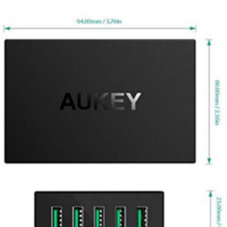 AUKEY USB充電器 50W/10A ACアダプター 5ポート スマホ充電器の画像
