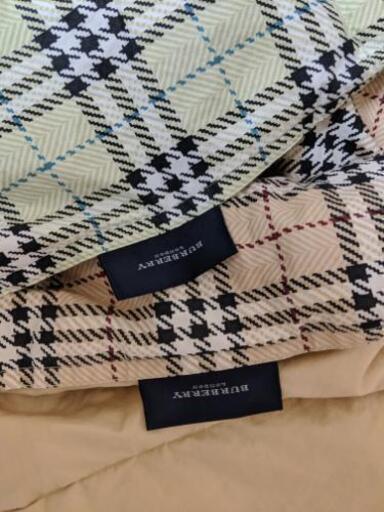 【引き取り手決定】BURBERRY シングル羽毛掛け布団符2つセット