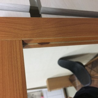 壁掛けミラー　木枠付きおしゃれ姿見が数量限定で破格の200円で！の画像