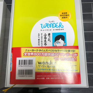【小説】もうひとつのワンダー 紙カバー付の画像