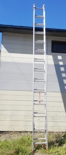 長谷川工業 アルミ合金製伸縮2連梯子 アップスライダーM M-80 業務用 最大全長8060mm 高所作業