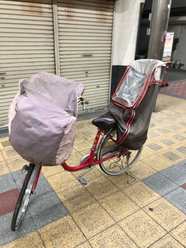 子供乗せて 美品 自転車 カバー付き