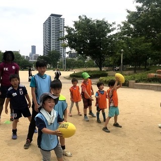 サモア人ラグビー選手による『英語ラグビー体験』in 扇町公園 - 大阪市