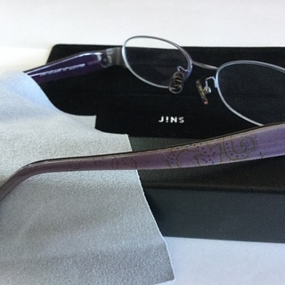 JiNS. メガネフレームused◆ユニセックス パープル柄の画像