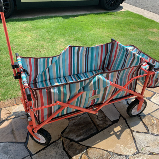 logos キャリーワゴン カート キャリー アウトドア キャンプ ストライプ