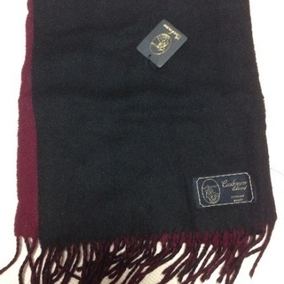 【新品 未使用】タグ付き マフラー ウール100% カシミヤ混 ...
