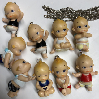 キューピーのストラップ 青い羽 全9個