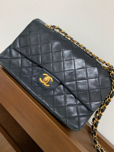 CHANEL シャネル ダブルフラップ 二重蓋 黒 ショルダーバッグ