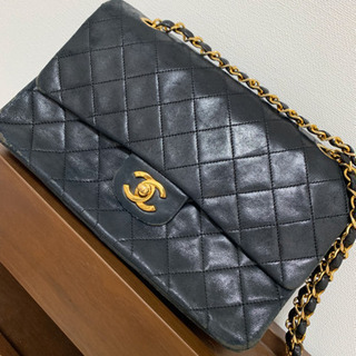 CHANEL シャネル ダブルフラップ 二重蓋 黒 ショルダーバッグ