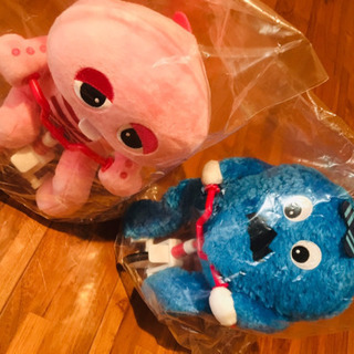 9/16値下げ  UQモバイル ガチャピンとムックの動くぬいぐる...