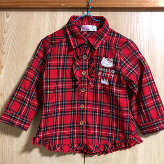 キティちゃん★チェックシャツ