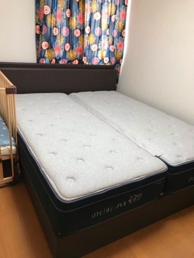 使用一年 クイーンベッド+マットレス+掛け布団