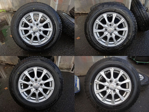 ☆バリ山☆ ブリヂストン VRX2 155/80R13 / WEDS JOKER 13インチ ４穴 100㎜ +36㎜ ４本セット