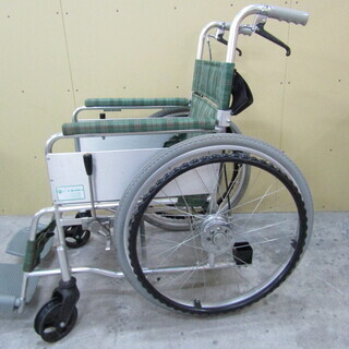 QB1033【特別商品】車椅子 美品 折り畳み式 リーフレットライフ 車イス 介護用品 介助 福祉の画像