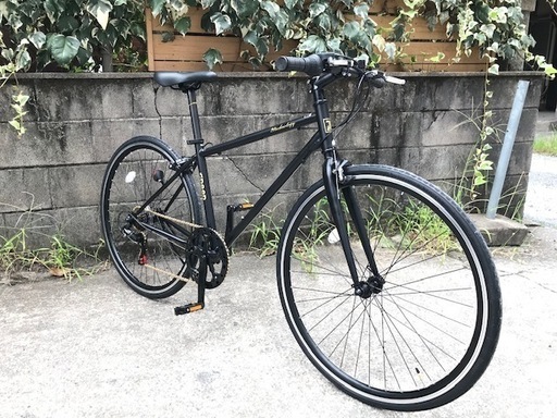 ￥19800-　格安新車です。かっこいいクロスバイク　ブラック　700C×28c　 シマノ6段変速