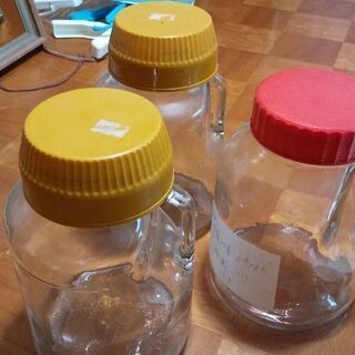 梅酒などを漬ける瓶　3つセット
