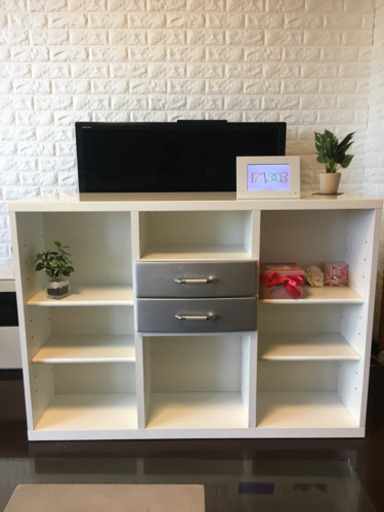 ニトリ バーカウンター テーブル 収納 ホワイト