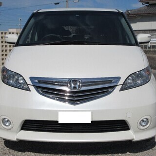 【車検2年満タン渡し】エリシオン（総額：44万円）【2400cc:タイミングチェーン式】人気色:ホワイトパール・純正エアロ＆アルミ・両側(左右)電動スライドドア・スマートキー・ナビ・ETC・バックカメラ※数台出品中！の画像