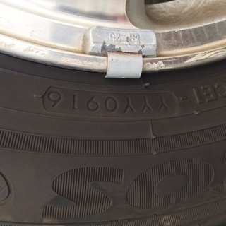 三菱トッポ純正　アルミホイールタイヤ付き145/80-13　４本セットの画像