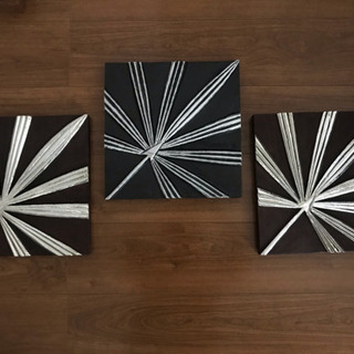 【お取引完了】アジアン雑貨 バリ 木製レリーフ 壁掛け 3枚セットの画像