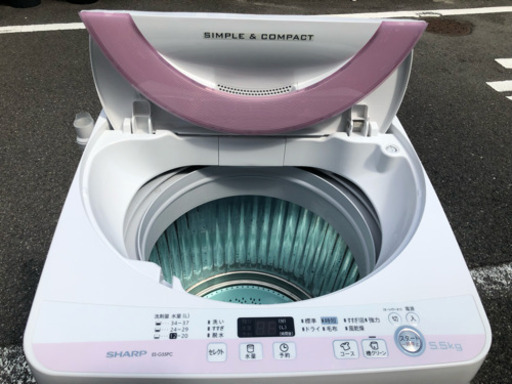 設置•配送無料‼️美品? 5.5kg シャープAg+イオンコート?当日配送夜中遅くても可能