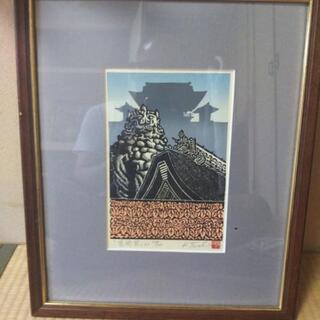 木版画 筥崎宮より 寺志作