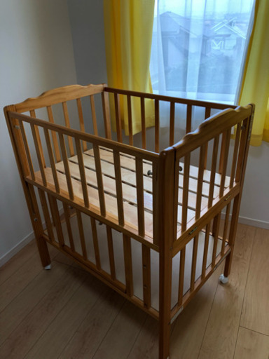 【交渉中】Wオープン ママ楽高床ミニベッド 【9月末まで】