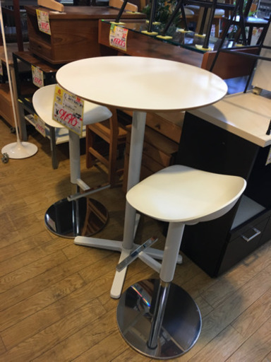10/2 値下げ　IKEA バーテーブル&チェア3点セット 廃盤 BILLSTA カウンターテーブル