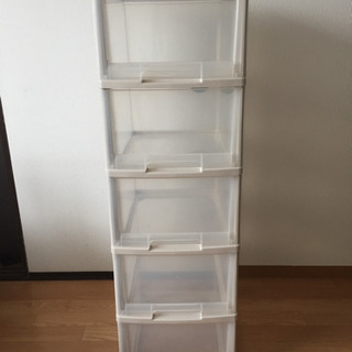【中古】収納ケース 5段