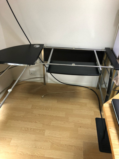 決まりました！L字PCガラステーブル テーブルのみ