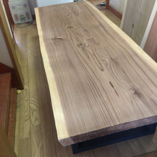 値下げ☆銘木 W185サイズ 天然一枚板ダイニングローテーブル 近場無料でお届け可能です。の画像
