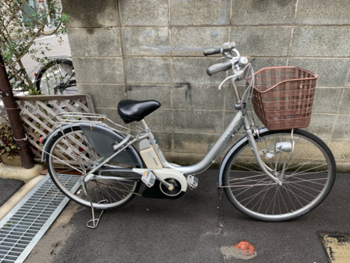 ★商談中電動自転車 ヤマハPAS26インチ6Ah シルバー電動アシスト自転車