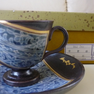 値下げ！京更紗　コーヒーカップ＆ソーサー　5客セットの画像