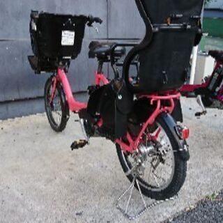 ブリジストンアンジェリーノピンク電動自転車3人乗り