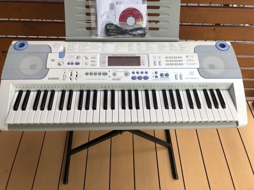 ★CASIO カシオ 光ナビゲーションキーボード 付属品有 スタンド付 優良動作美品