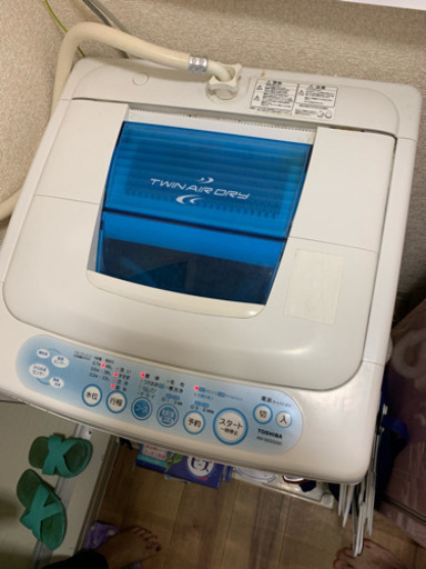 東芝 洗濯機  タテ52  ヨコ52 高さ86cm  5キロ 来週いっぱいで処分します