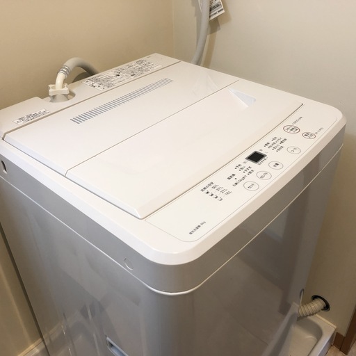 【お譲り完了】無印良品 全自動電気洗濯機 6kg AQW-MJ60 ホワイト （2015年11月購入）