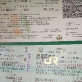 21日のハウステンボスのチケット＋自由席特急券の画像