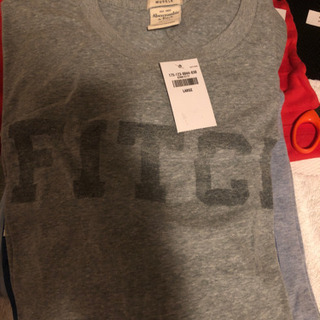 さらに値下げ‼️正規品、アバクロＴシャツフロントにフィッチプリント