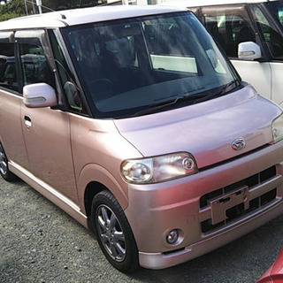 名義変更確認済み　　ご希望の車種とご予算をお知らせ下さい。点検＆整備済みのお車をお届致します。　　9月２４日売却済み⇒次回予告！女性に大人気！スマートキー車検２年付きＨ１８年タント（色ピンク） 、アルミ 、ＣＤ＆ＭＤデッキ、フルエアロ、フル装備の画像