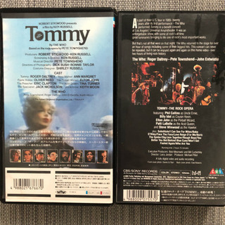 THE WHO TOMMY ビデオテープ2本の画像