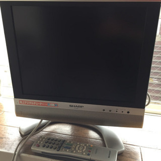 SHARP地デジテレビ 小さめ ジャンク リモコン付き 無料
