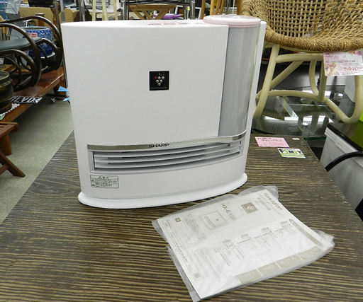 シャープ 加湿セラミックファンヒーター HX-E120-W プラズマクラスター7000搭載 2015年製 ピンク